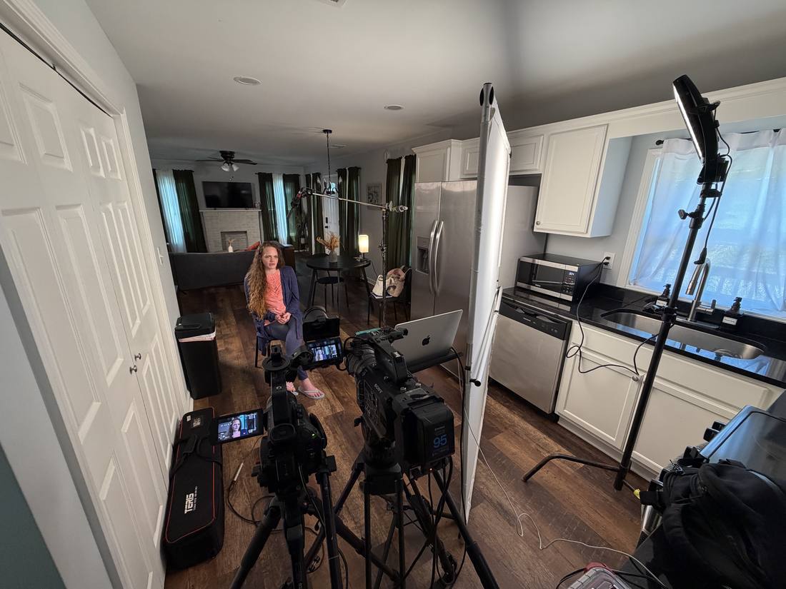 Documentary home interview setup